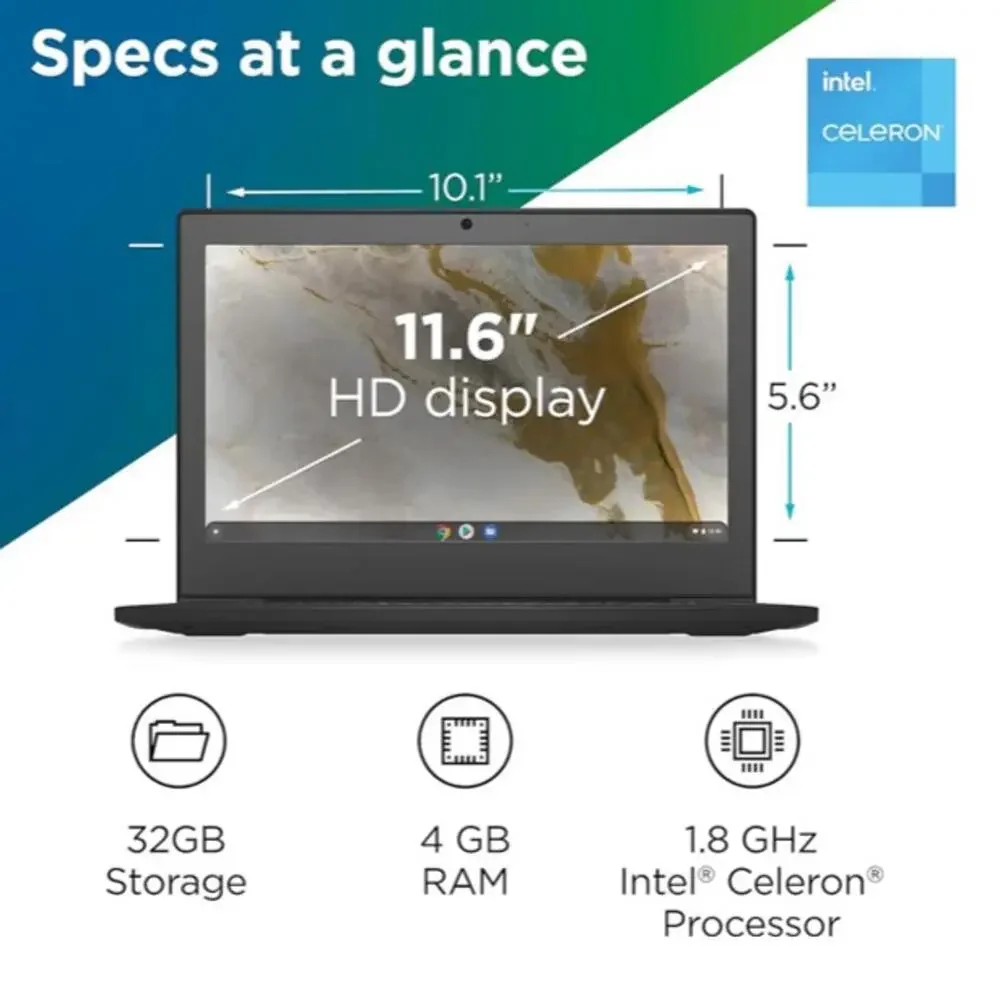 Lenovo IdeaPad 3 11 Chromebook Laptop - 11.6